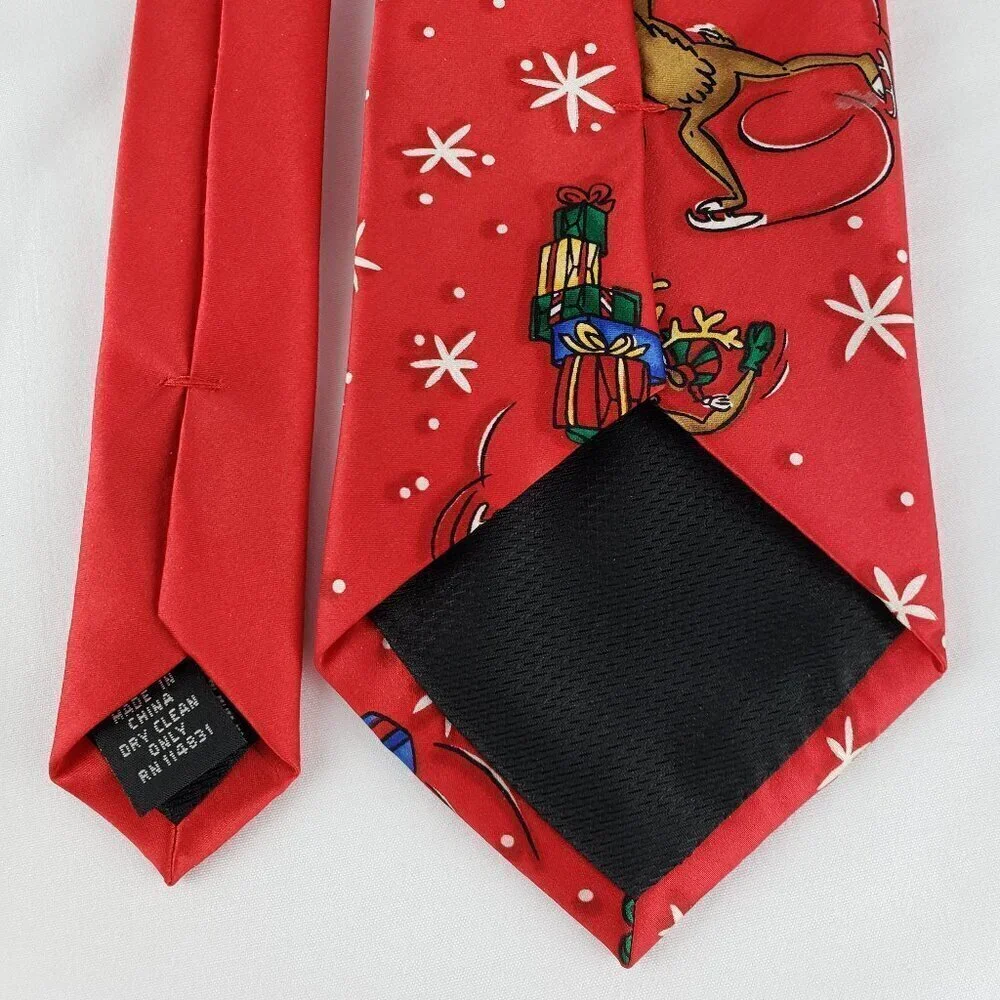 Nicole Miller Red Silk Mens Tie 3.75